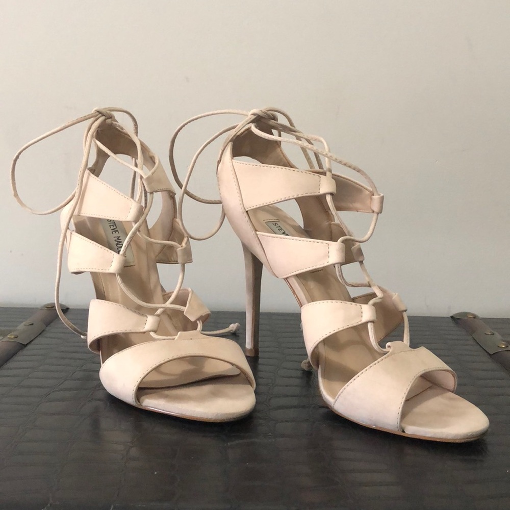 Steve Madden pink lace up heels